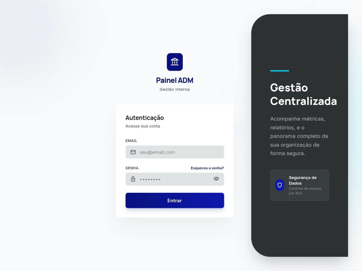 Preview de Dashboard Administrativo